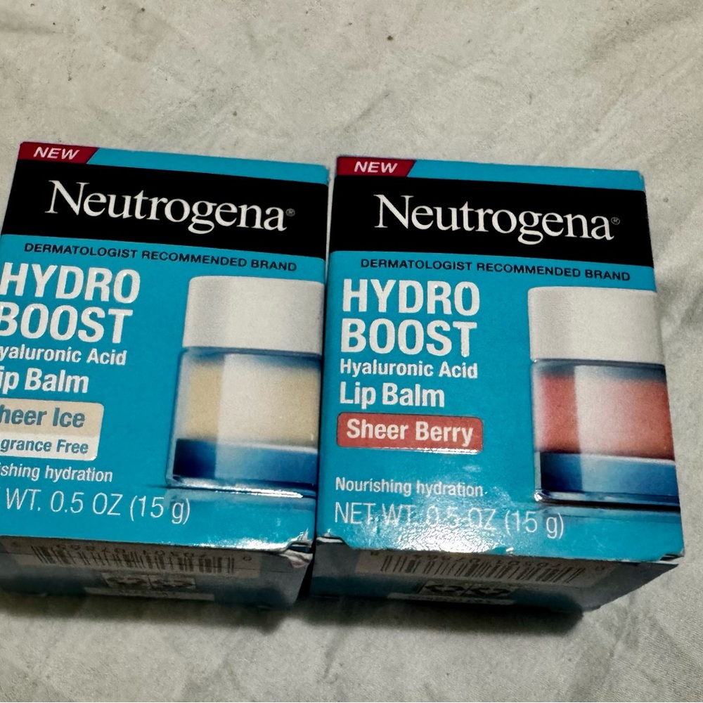 Set of 2 Neutrogena Hydro Boost Lip Balm - Sheer Berry & Sheer Ice